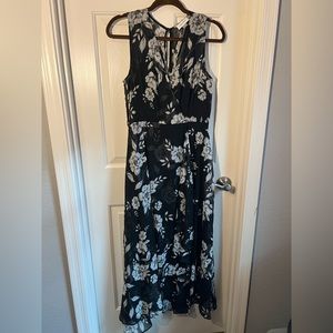 Calvin Klein Black and White Floral Dress